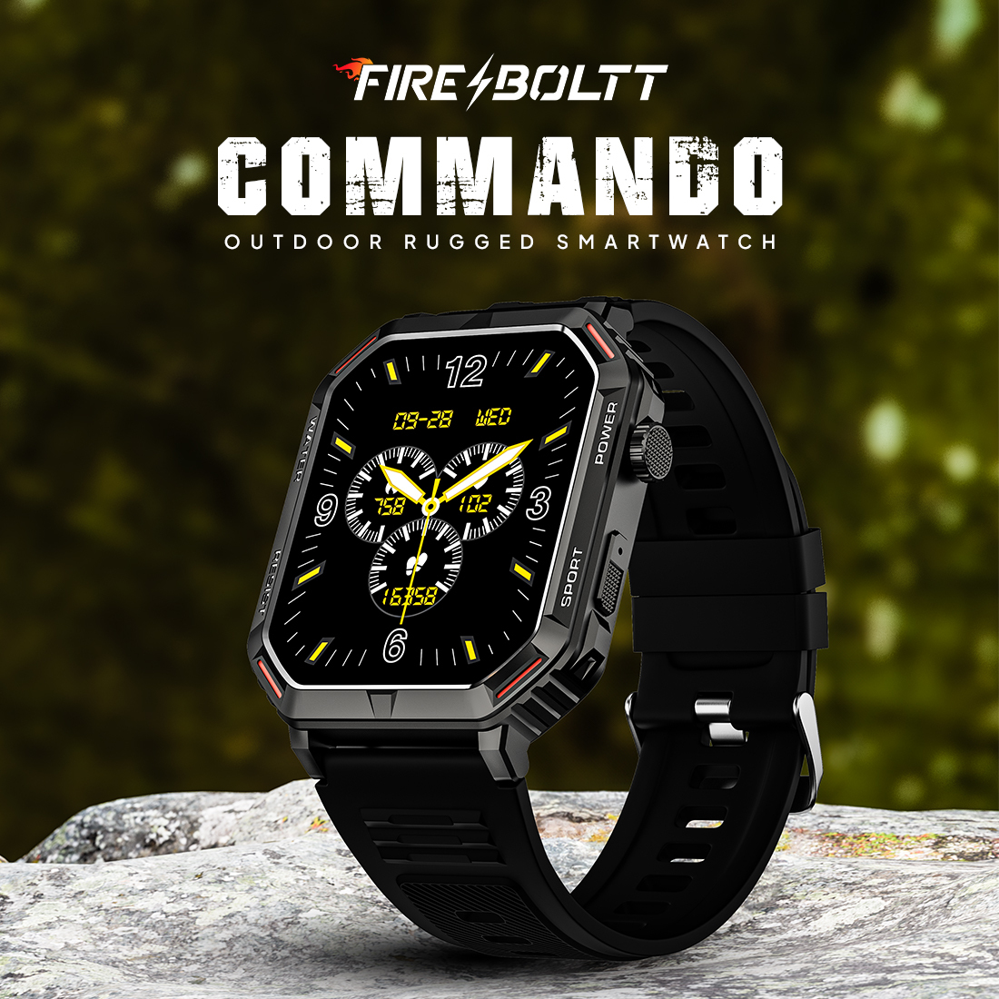 Fire-Boltt Commando with 1.95″ AMOLED display, metal body