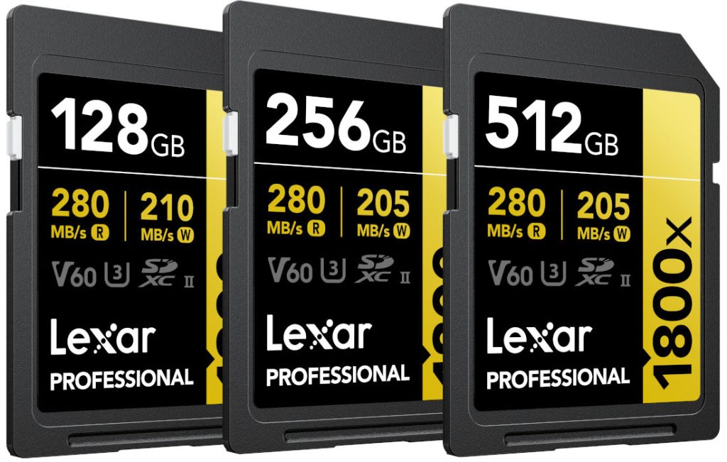 Lexar 1800x UHS-II Card GOLD Series with up to 512GB capacity, 280MB/s read speeds launched in India