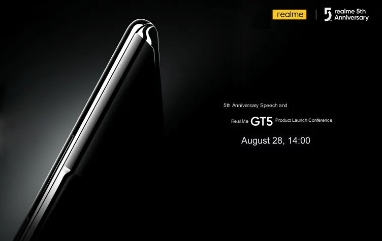 realme GT5 with up to 240W fast charging to be announced on August 28