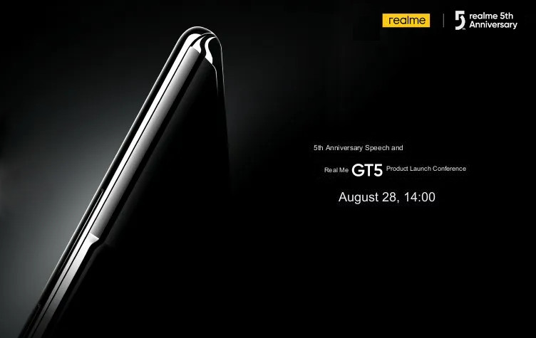 Realme Announces the Release of the Realme GT5 Smartphone on August 28th -  Pandaily