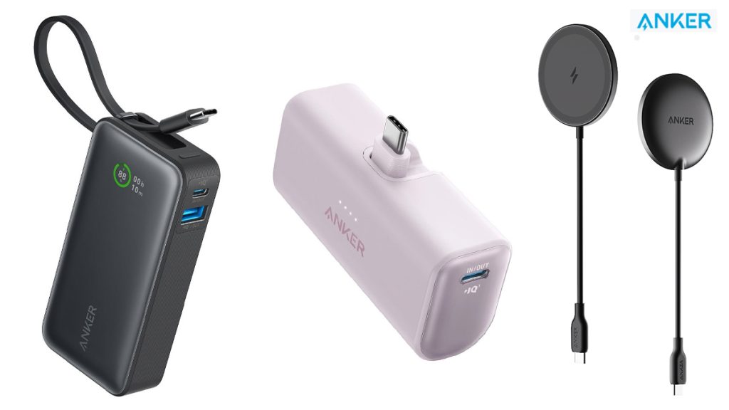 Anker Nano Power Bank with a 22.5W power output, Built-in USB-C