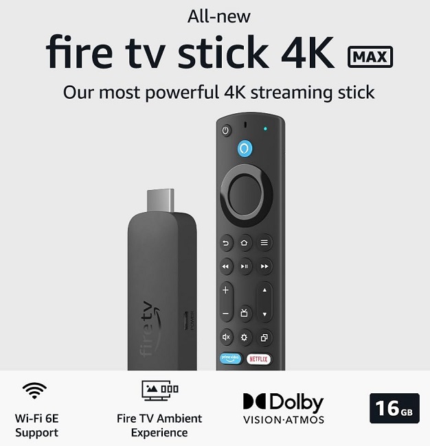 ALL-NEW 2023,  Fire TV Stick 4K UHD Streaming Media Player W/ Alexa  Remote