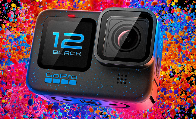 GoPro HERO12 Black Action Camera (Waterproof + Stabilization)