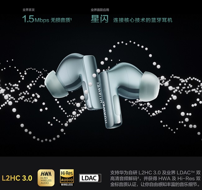 Huawei FreeBuds Pro 3 SILVER Bluetooth ANC Bone Sensor Wireless Earphone  Earbuds