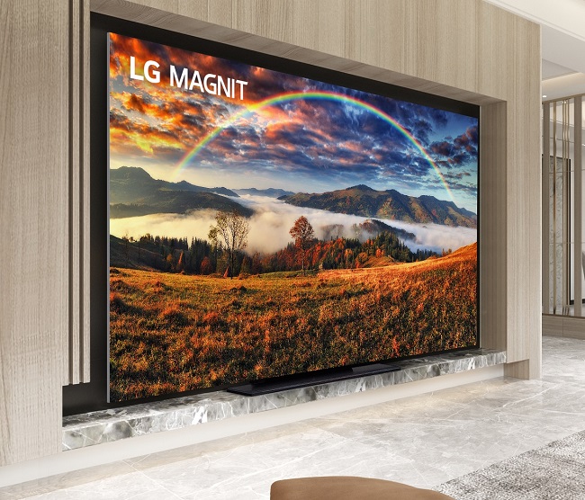 LG MAGNIT 118″ Micro LED 4K 120Hz display with a9 Gen6 AI processor ...