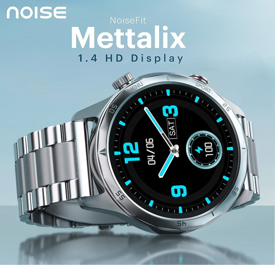 NoiseFit Mettalix with 1.4″ display, metallic body, Bluetooth calling launched