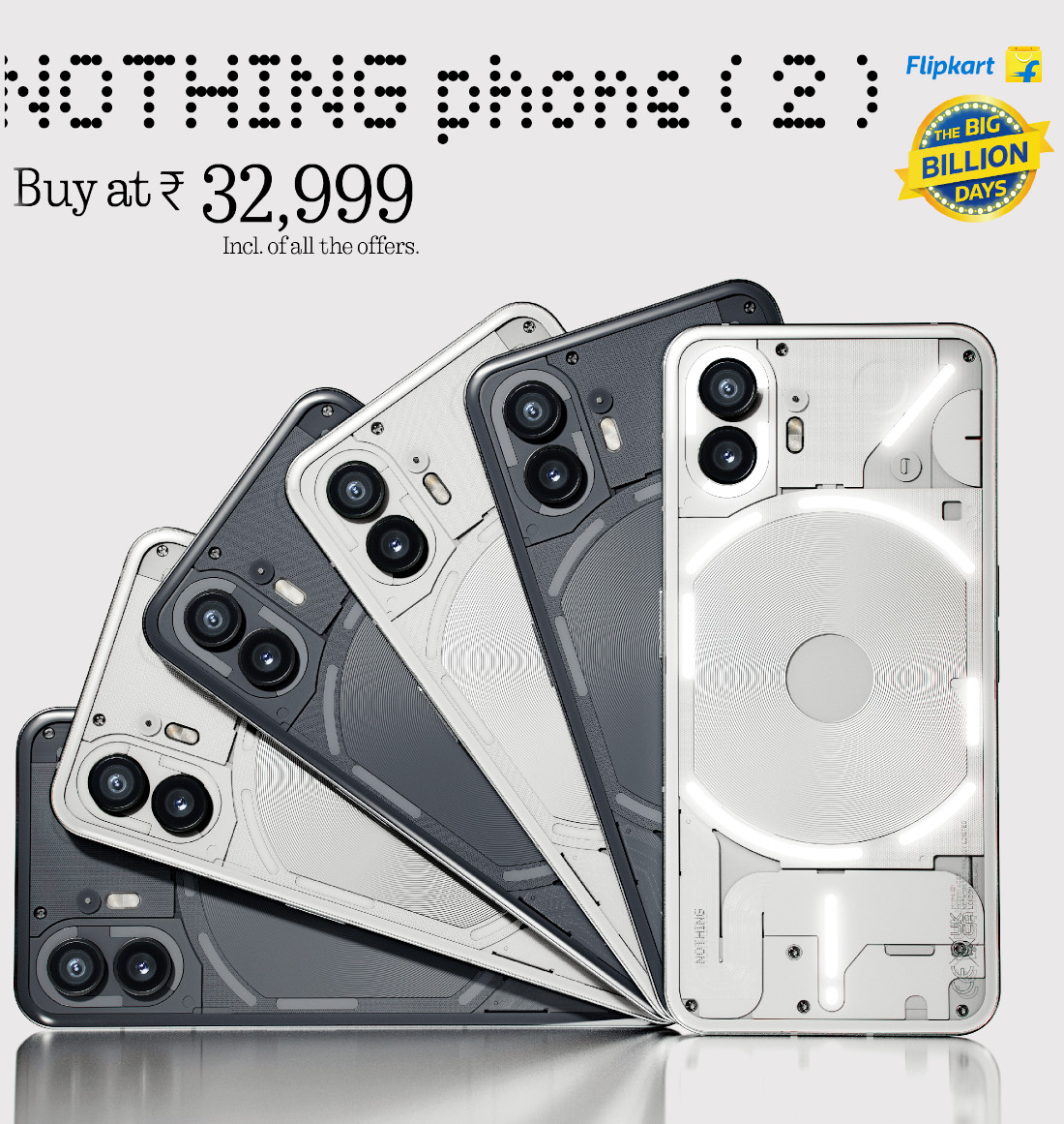Nothing Phone 2 price: Starting at 45K, Nothing Phone (2) now available on  Flipkart with exclusive offers - The Economic Times