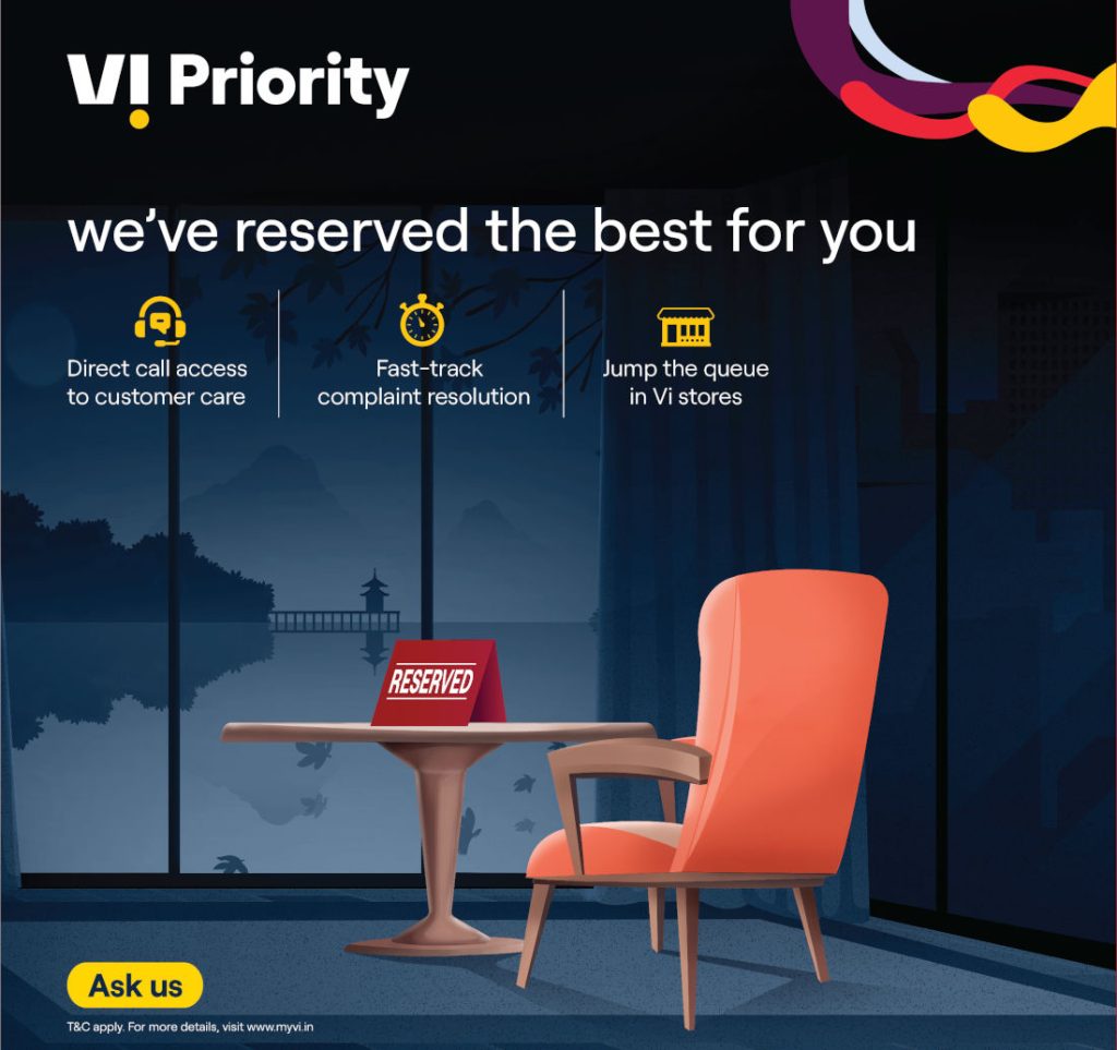 Vi Priority service launched for postpaid customers