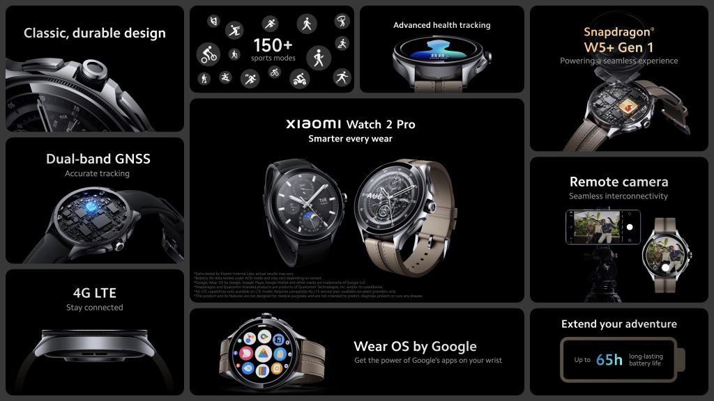 LTE Optional Global Version Xiaomi Watch 2 Pro Mi Smartwatch 1.43 AMOLED  Display Qualcomm Snapdragon W5+ Gen 1 Magnetic Charge
