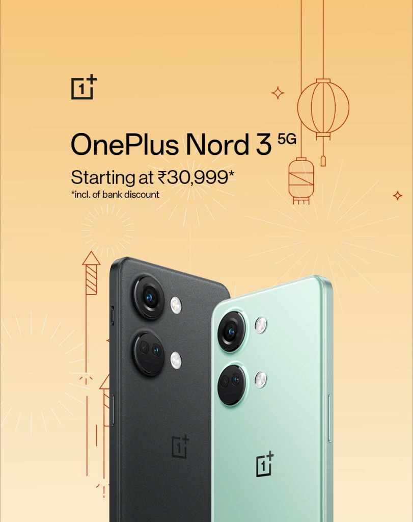 Festive gifting made easy this Diwali: Surprise Your Loved Ones with OnePlus Nord 3 5G and Nord CE 3 5G under INR 30K