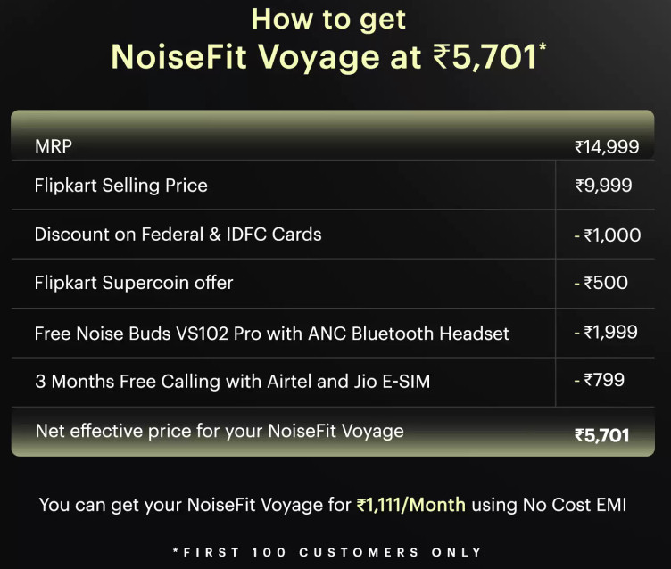 NoiseFit Voyage Smartwatch