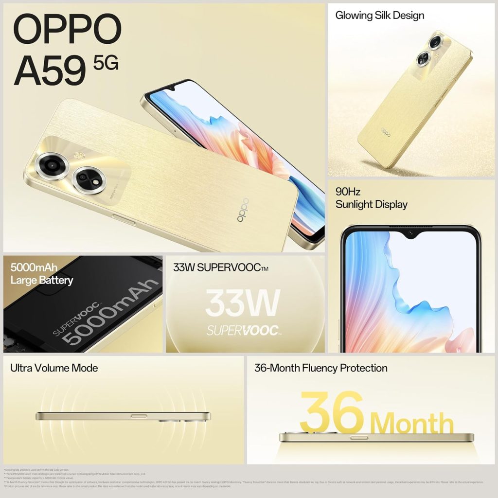 OPPO A59 5G with 6.56″ 90Hz display, Dimensity 6020 launched in India  starting at Rs. 14999