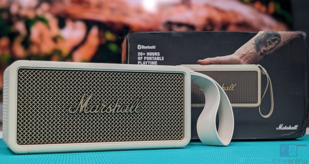Marshall Middleton Water-Resistant Bluetooth Portable Speaker (Black &  Brass)