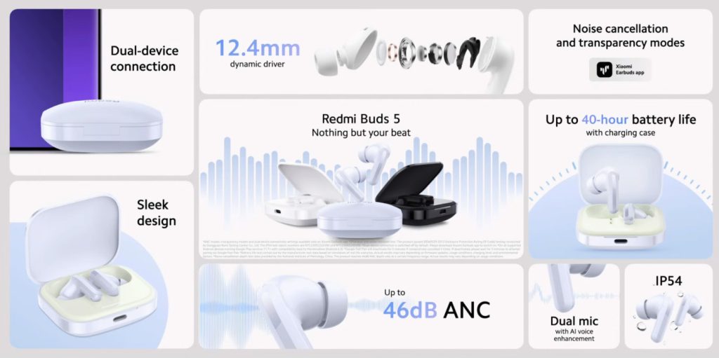 Redmi Watch 4 and Redmi Buds 5 Pro battery specs teased - 20 hours of  battery life for the watch and 38 hours for earbuds?