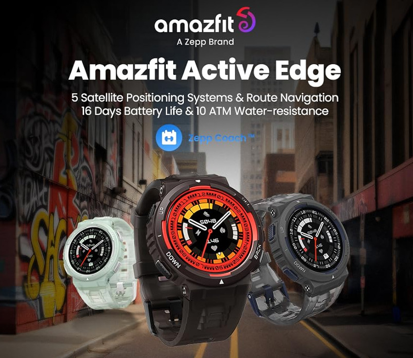 Amazfit Active Edge with rugged design, GPS, up to 16 days battery life to launch in India soon