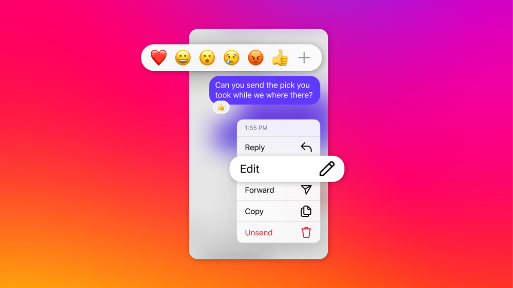 Instagram adds Editing, Pinning, and Theme options to Direct Messages