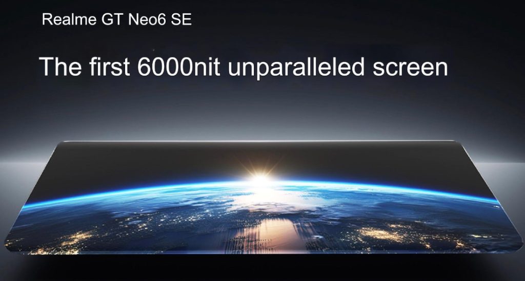 realme GT Neo6 SE: 1.5K 8T LTPO OLED screen with up to 6000 nits peak brightness confirmed