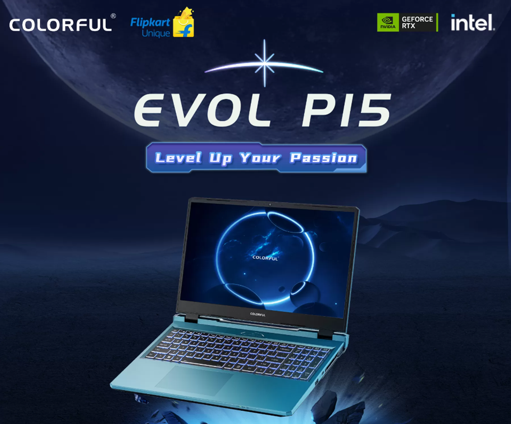COLORFUL EVOL P15 gaming laptop launching in India this month
