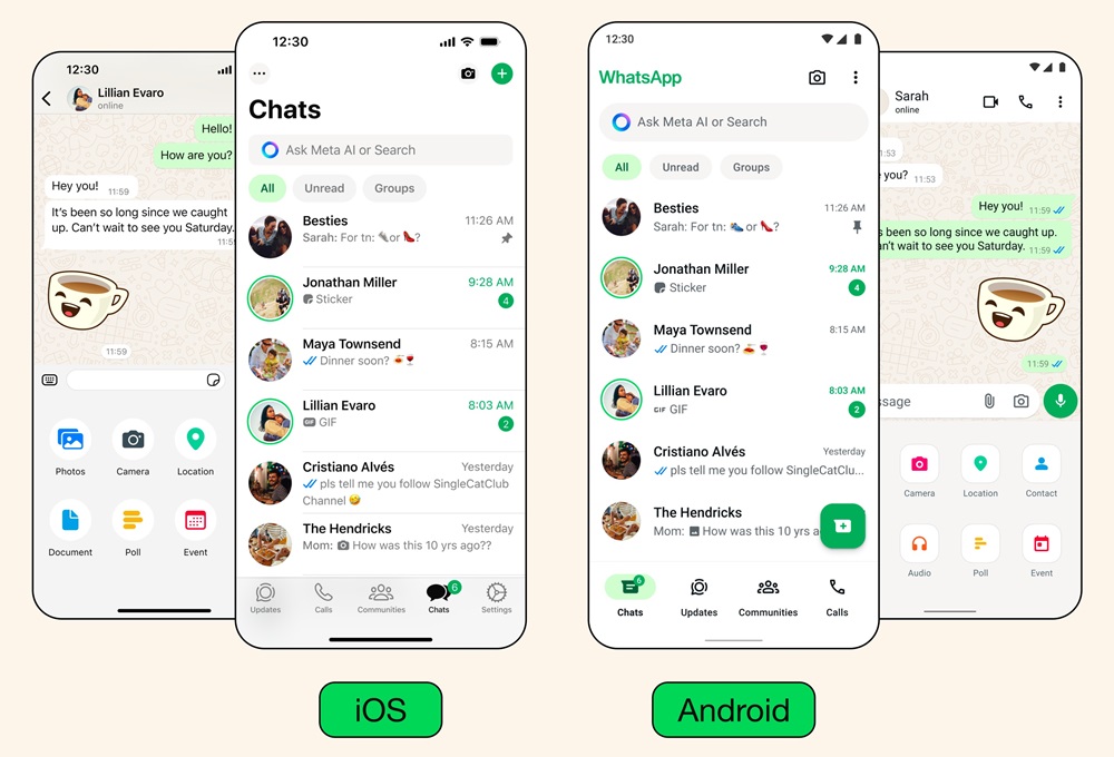 WhatsApp gets revamped interface, new colors, icons, and better dark mode - FoneArena