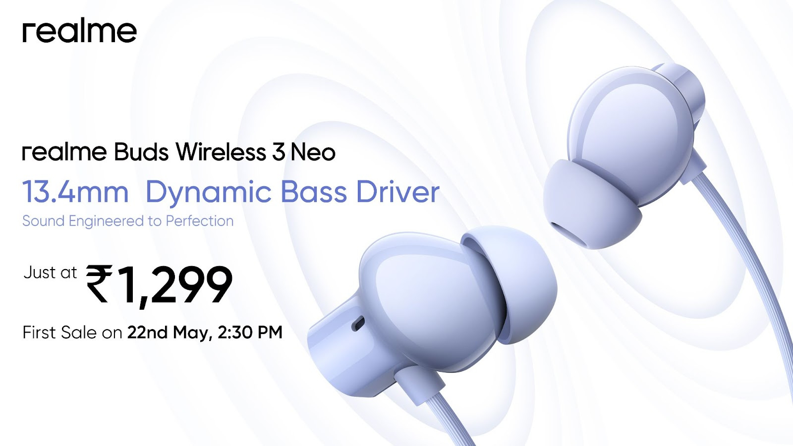 realme Buds Wireless 3 Neo launching in India on May 22 for Rs. 1299