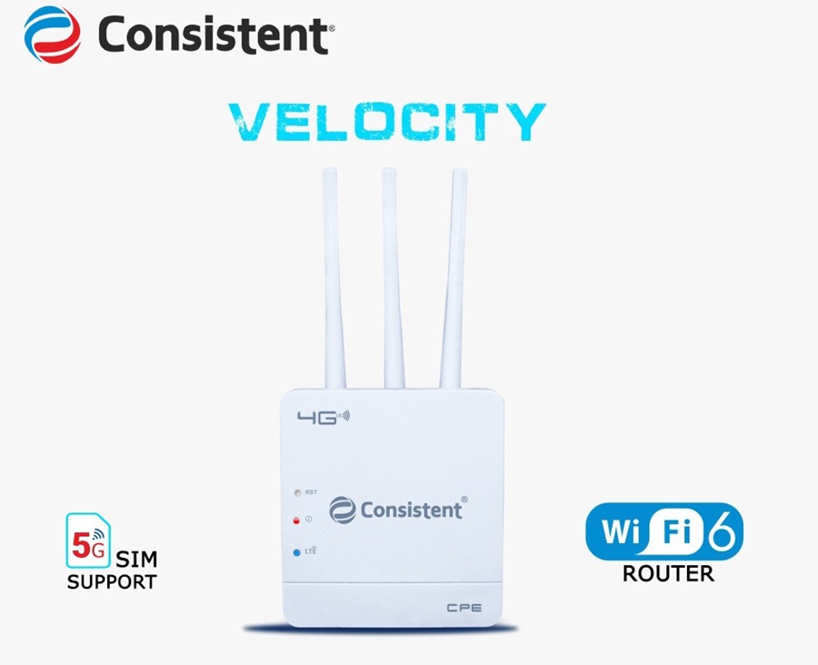 Consistent Velocity Wi-Fi 6 router with 5G SIM support launched