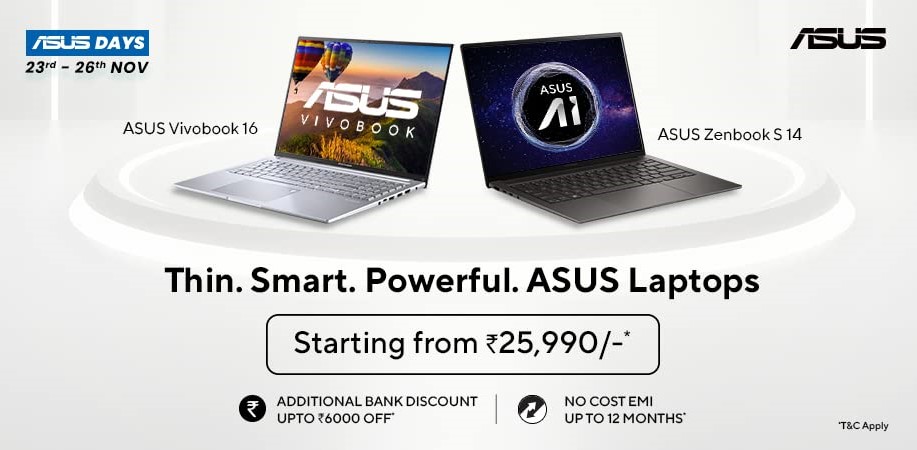 ASUS Days Sale: Deals on bestselling laptops, accessories