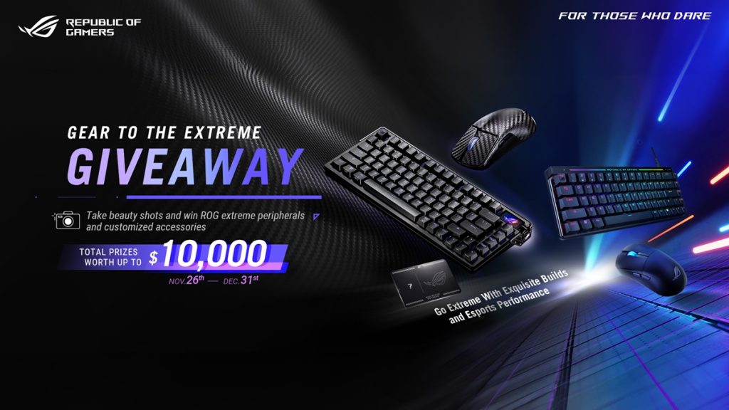 ASUS ROG Gear to the Extreme event with K prize pool announced