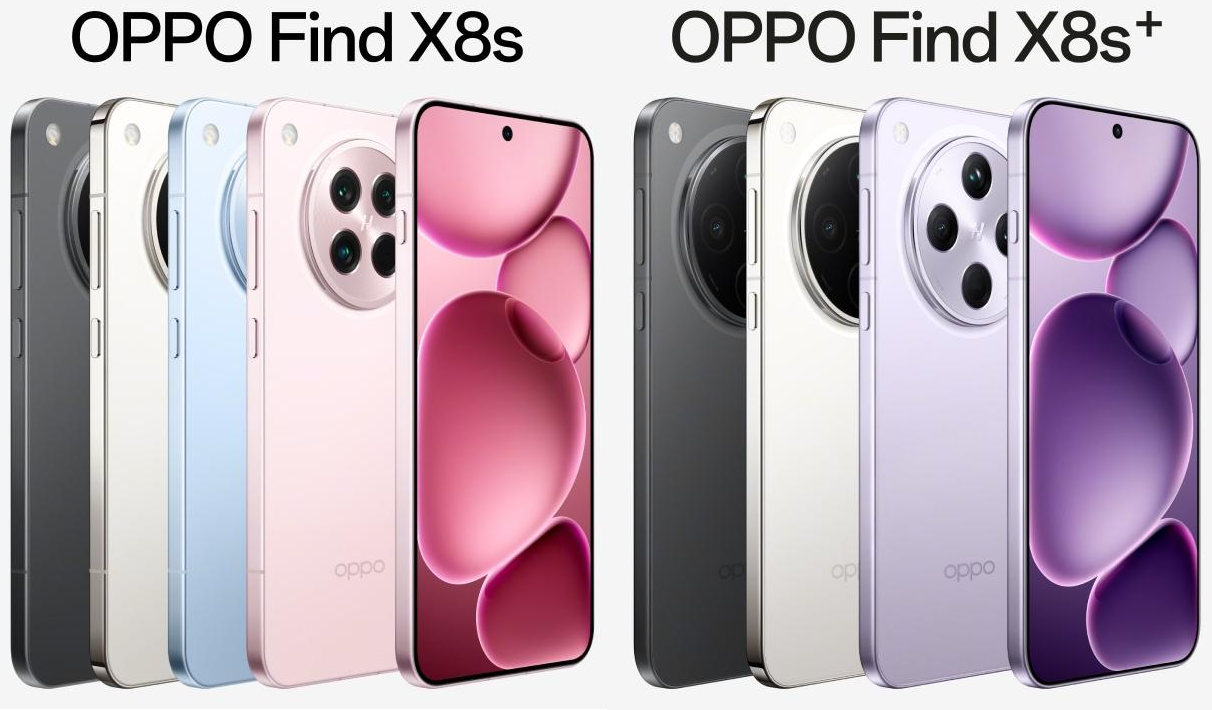 OPPO Find X8s and Find X8s+ with 6.32″ / 6.59″ 120Hz AMOLED