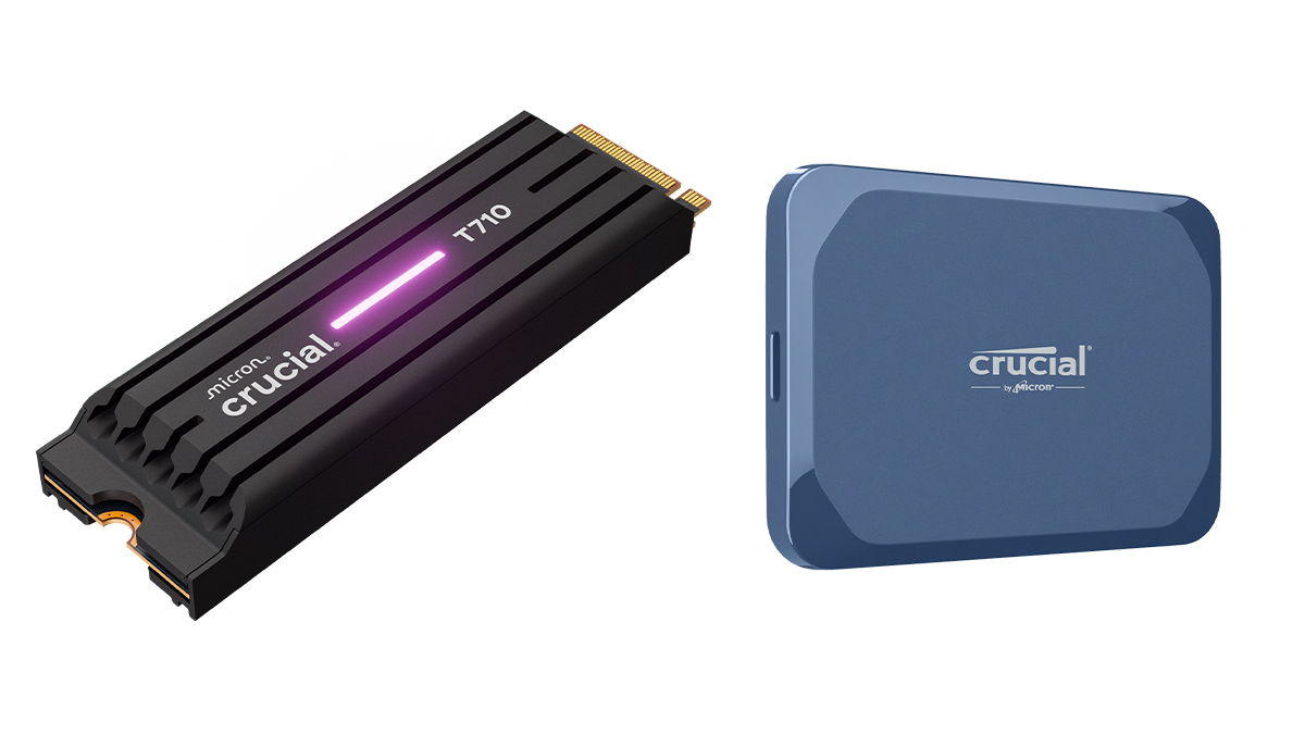 Micron Crucial T710 PCIe Gen5 NVMe SSD and Crucial X10 Portable