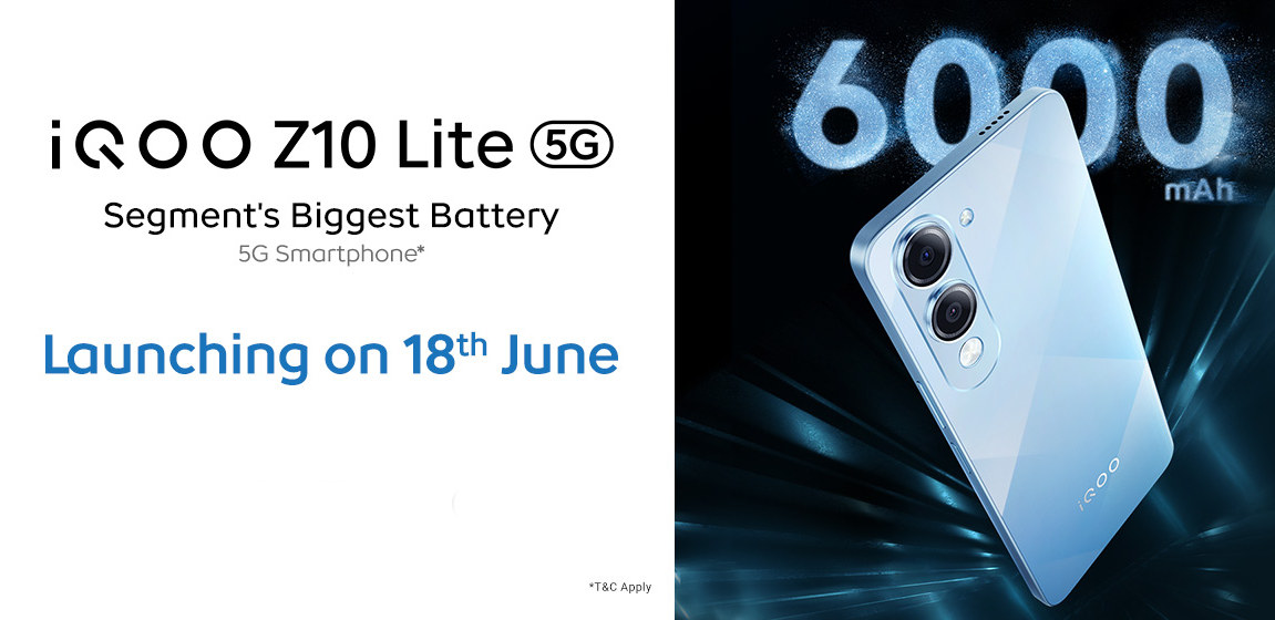 iQOO Z10 Lite 5G with 6000mAh battery to launch in India on June 18