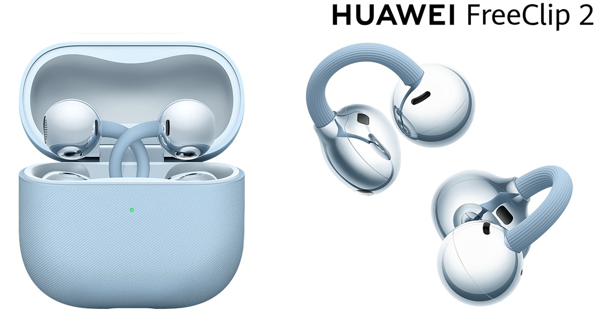HUAWEI FreeClip 2 open-ear earbuds with dual 10.8mm drivers