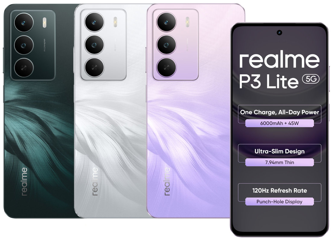 realme P3 Lite 5G with 6.67″ 120Hz display, 6000mAh battery launched in  India starting at Rs. 10499
