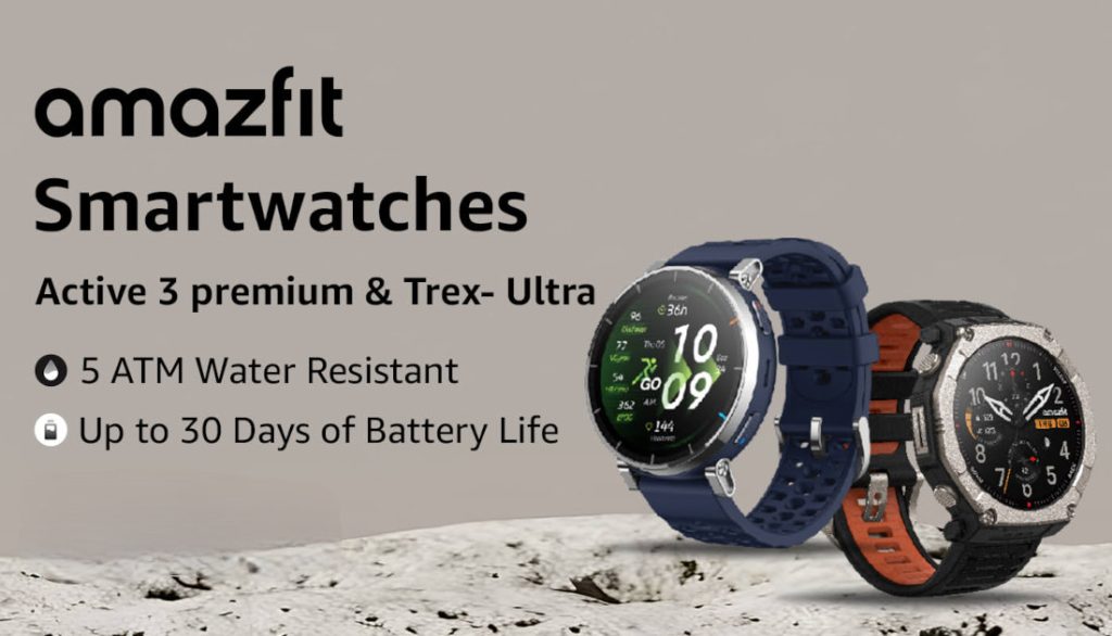 Amazfit Active 3 Premium and T-Rex Ultra 2 to launch in India soon