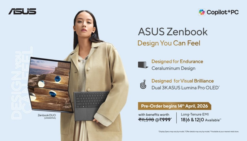 ASUS Zenbook S14/S16, Zenbook DUO, Zenbook A14/A16 and Vivobook 14/16, Vivobook S14/S16 launched in India