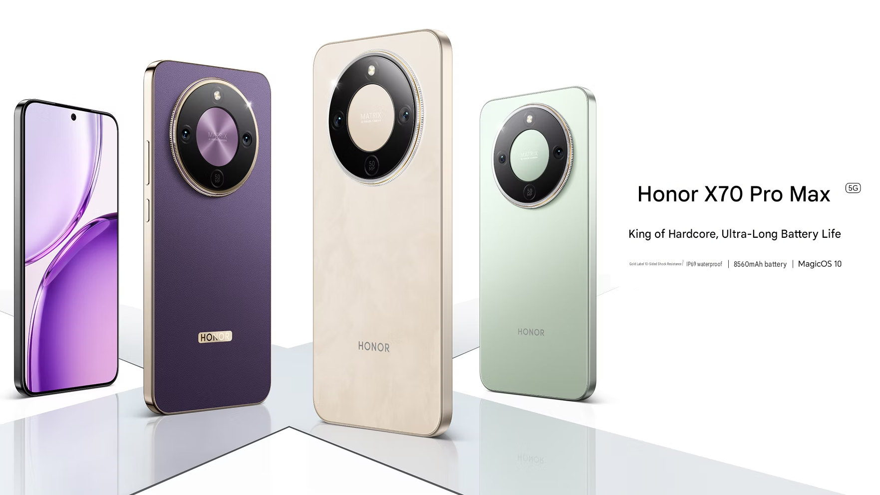 HONOR X70 Pro Max with 6.79″ 1.5K 120Hz OLED display, IP69K