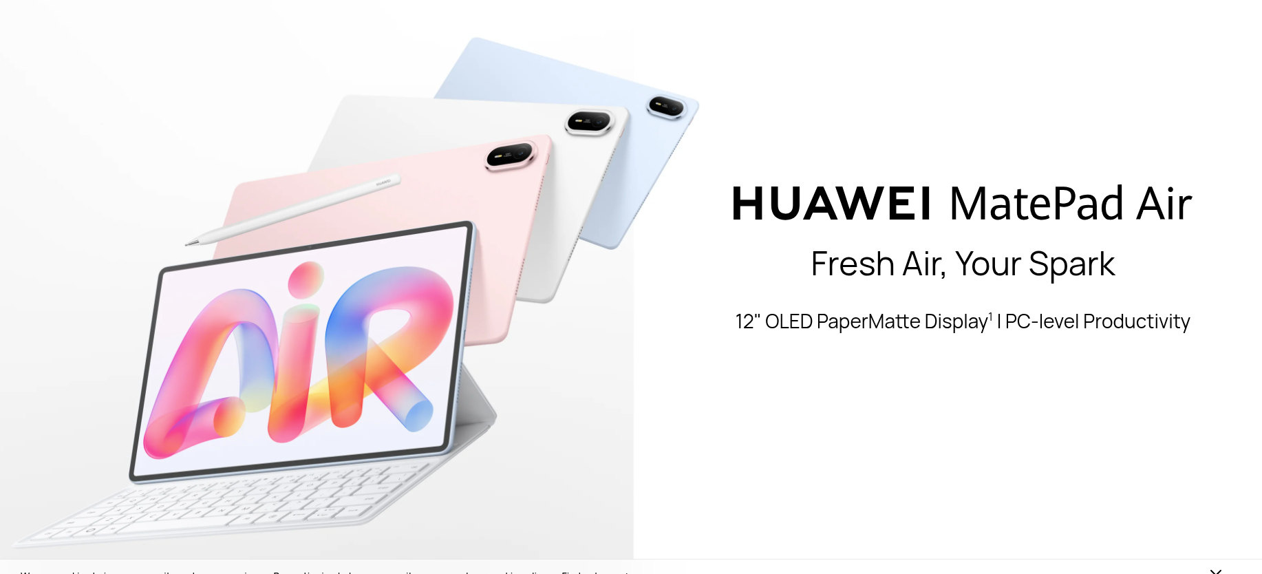 HUAWEI MatePad Air (2026) with 12″ 2.8K 144Hz OLED PaperMatte