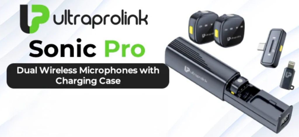 UltraProlink Sonic Pro dual wireless microphones with charging case launched