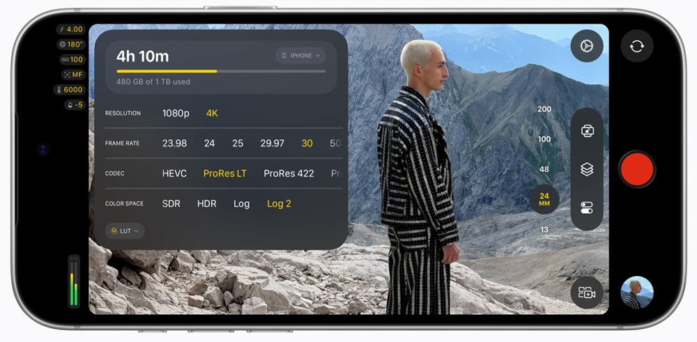Apple Final Cut Camera format settings