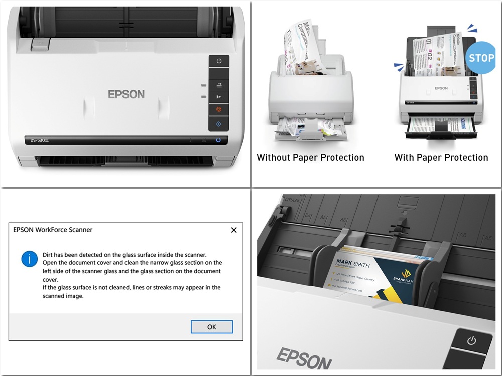 Epson WorkForce DS-530III scanner features