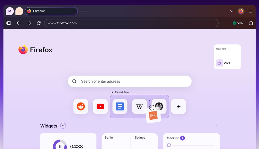 Firefox Set up New Tab your way