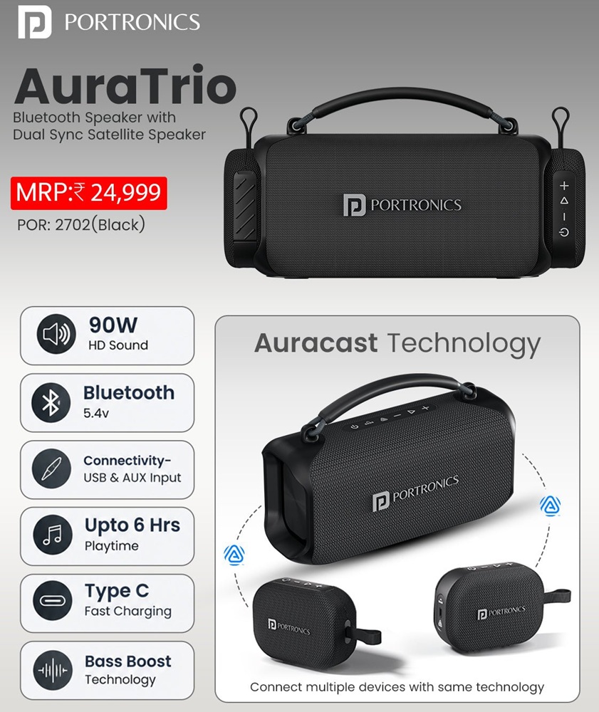 Portronics AuraTrio features