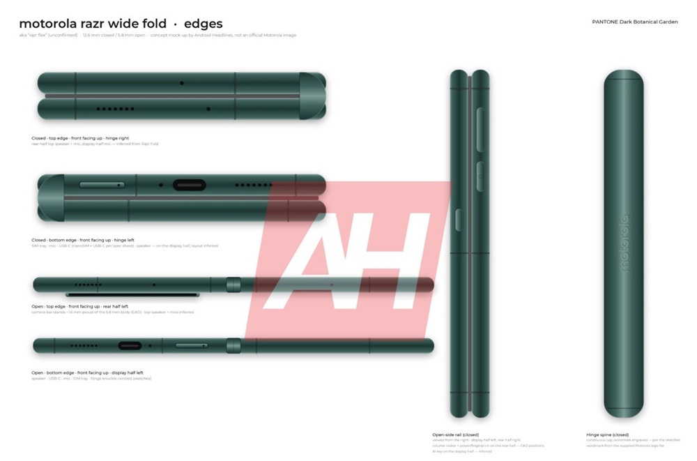 motorola razr wide fold leaked dimensions