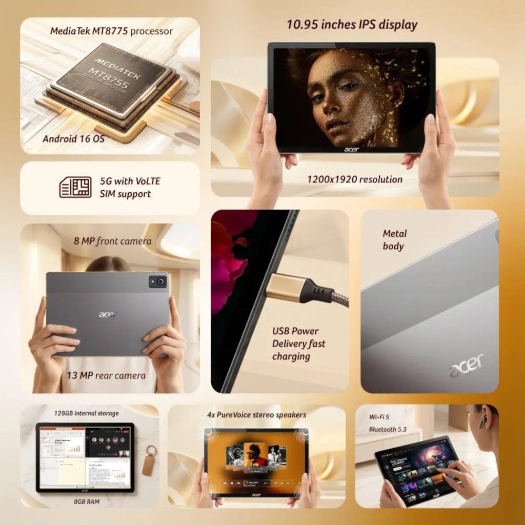 Acer Iconia Tab 11 5G and Iconia Tab 12 5G launched in India