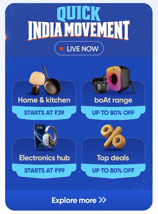 Instamart Quick India Movement Sale 2026