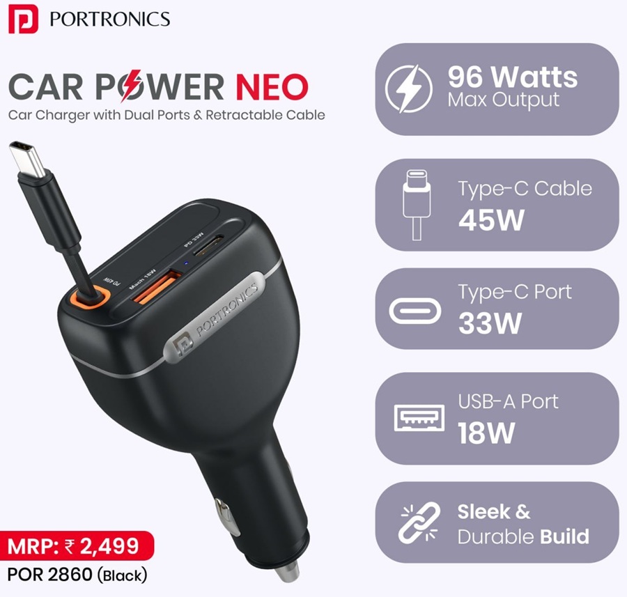 Portronics Car Power Neo Features