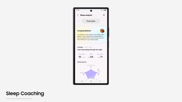 Samsung Health Sleep Coaching Updates