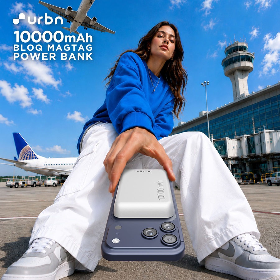 URBN Bloq Magtag 15W Qi2 Magnetic Wireless 10000mAh Power Bank with 20W wired charging launched