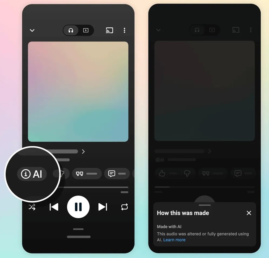 YouTube Music AI Label
