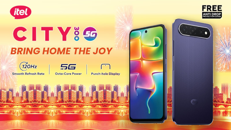 itel City 300 5G with 6.67″ 120Hz display, 5000mAh battery launched