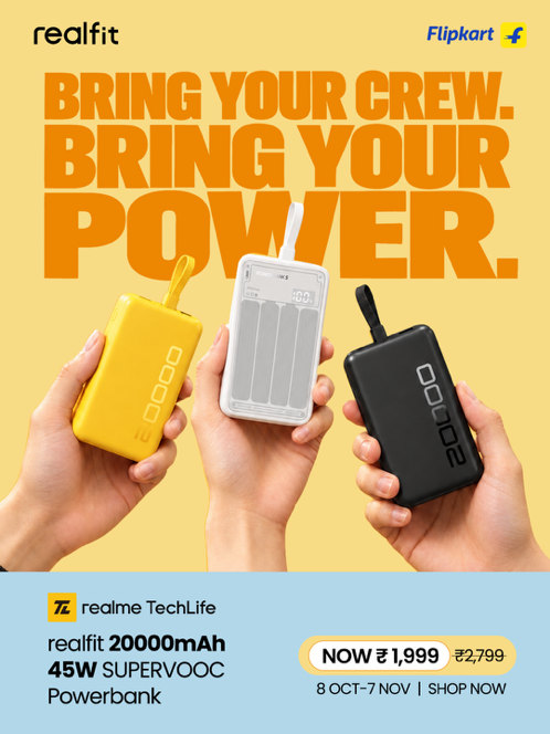 realme TechLife 20000mAh Power Bank discount